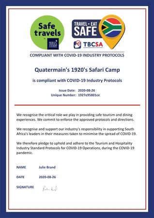 Covid Safe Travels Certificatejpeg Covid Safe Travels Certificatejpeg